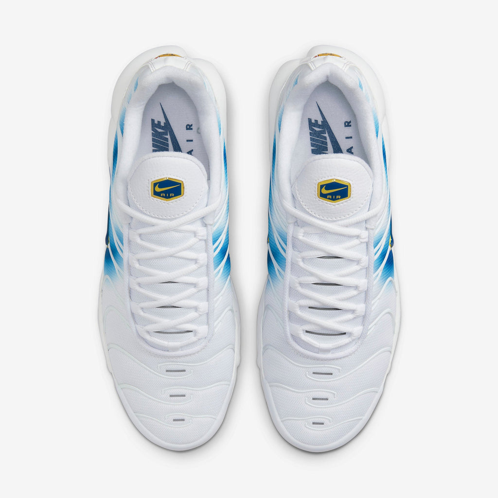 Nike Air Max Plus TN – Spray Paint Swoosh White Blue