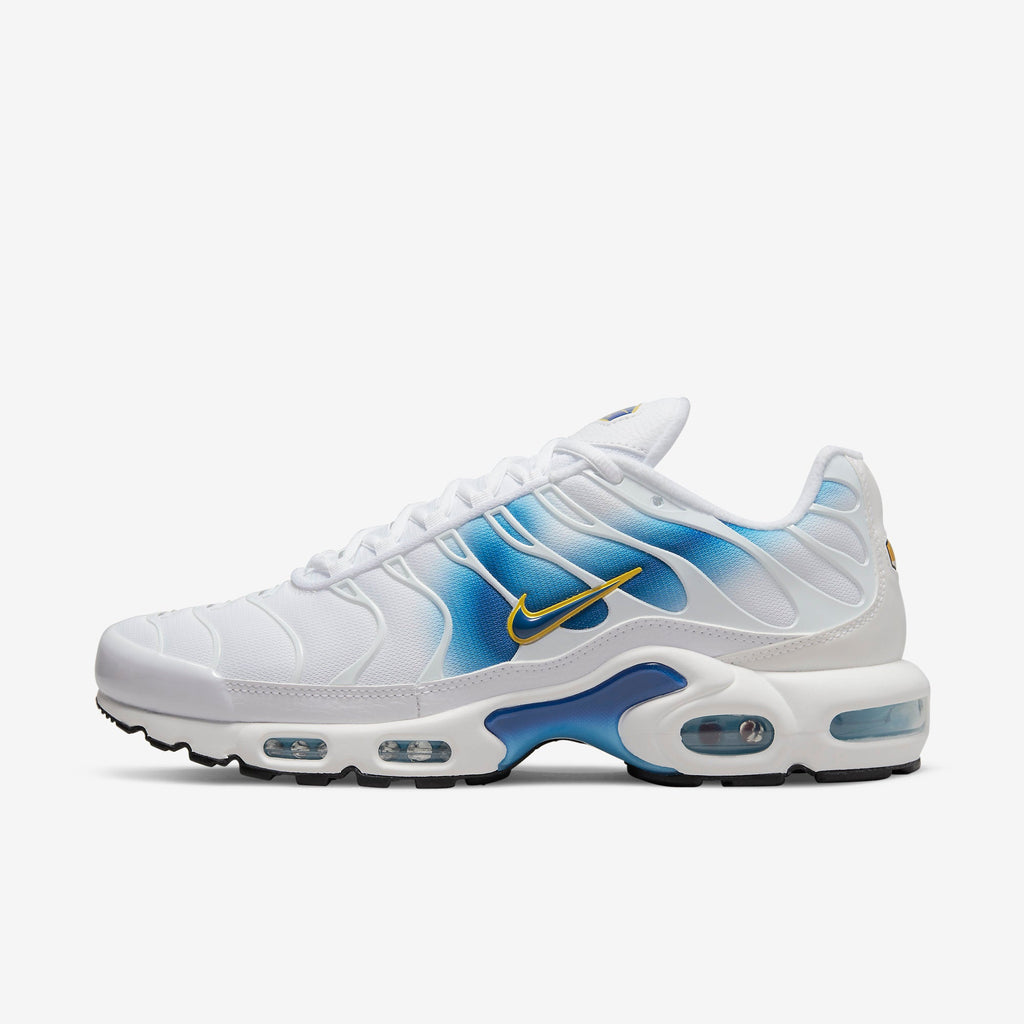 Nike Air Max Plus TN – Spray Paint Swoosh White Blue